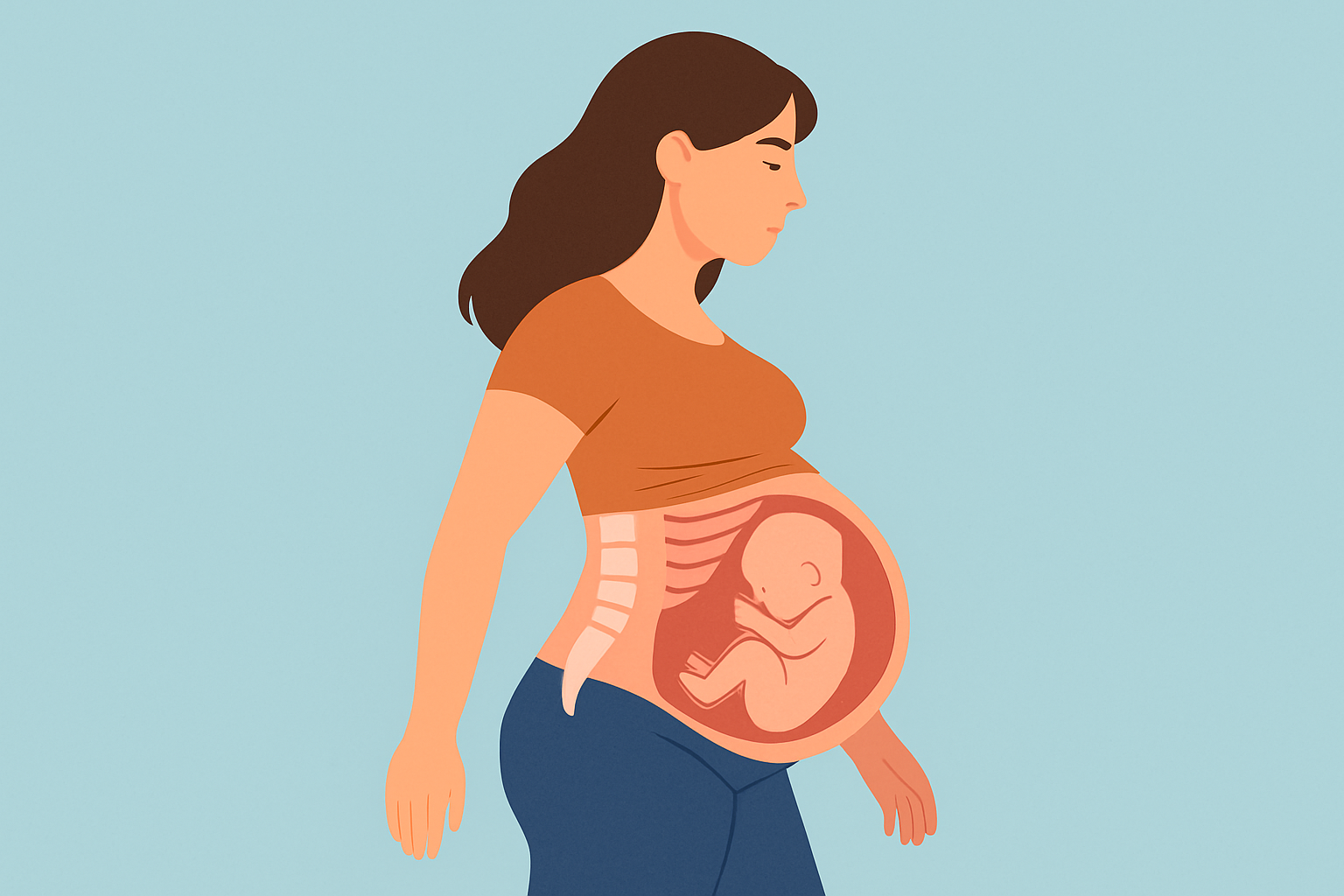 Représentation visuelle des transformations physiques lors d’une 3ᵉ grossesse