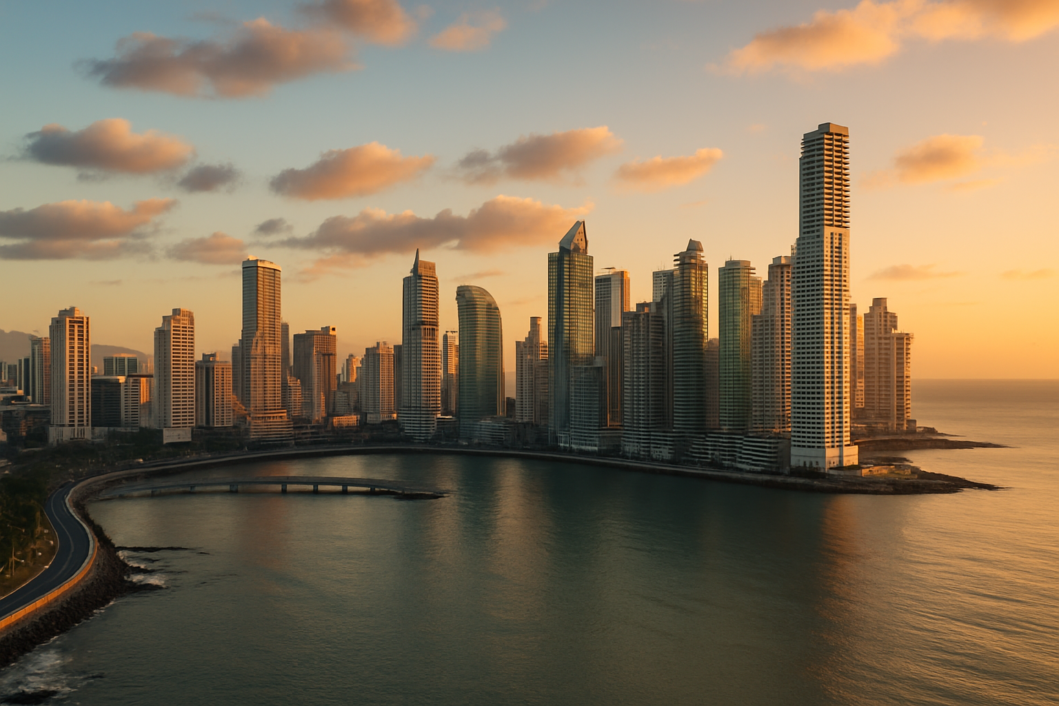 Panorama de Panama City, illustrant le cœur du marché immobilier dynamique du pays.