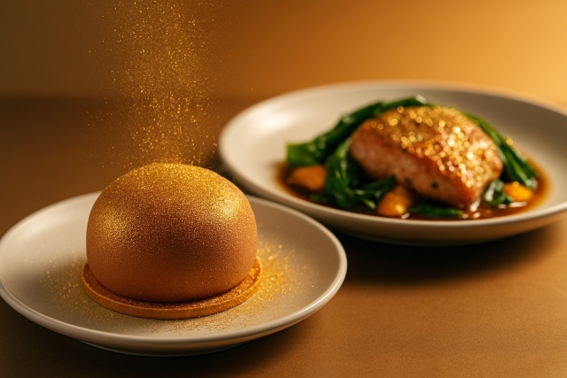 Poudre alimentaire dorée - Utilisations en cuisine