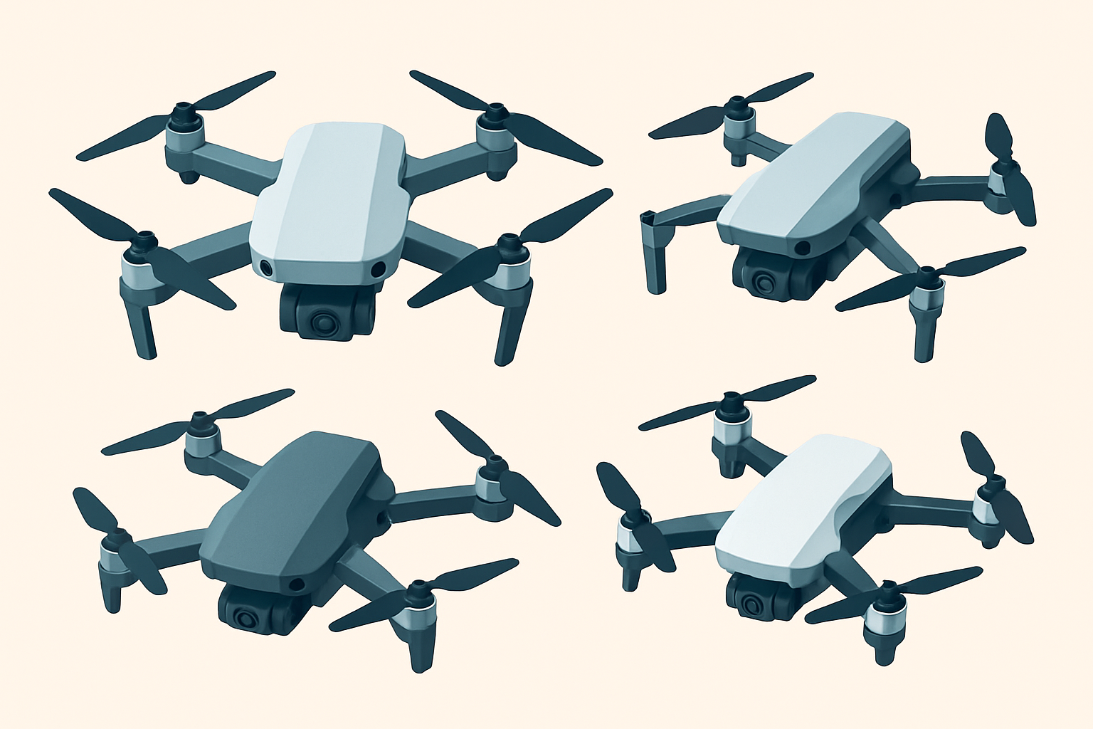 Comparaison visuelle des drones recommandés pour débutants au Maroc en 2024