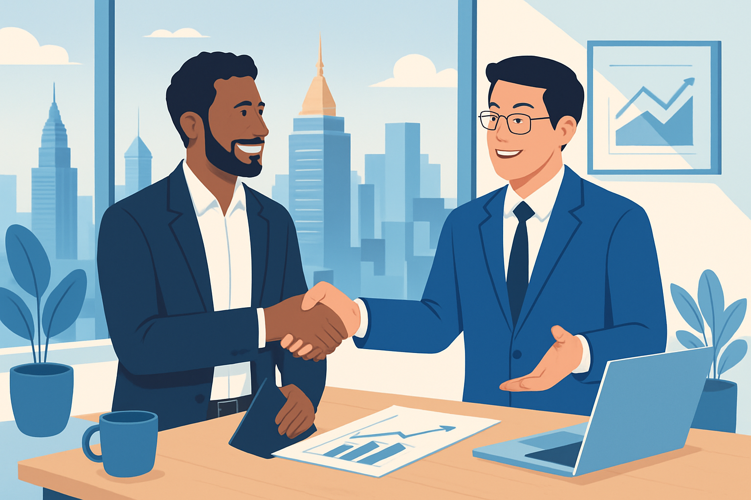 Rencontre réussie entre investisseurs étrangers et partenaires locaux en Thaïlande.