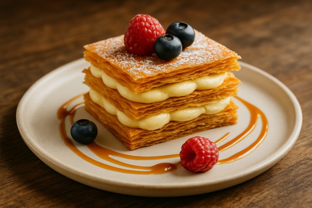 Techniques clés pour un mille feuille gastronomique croustillant