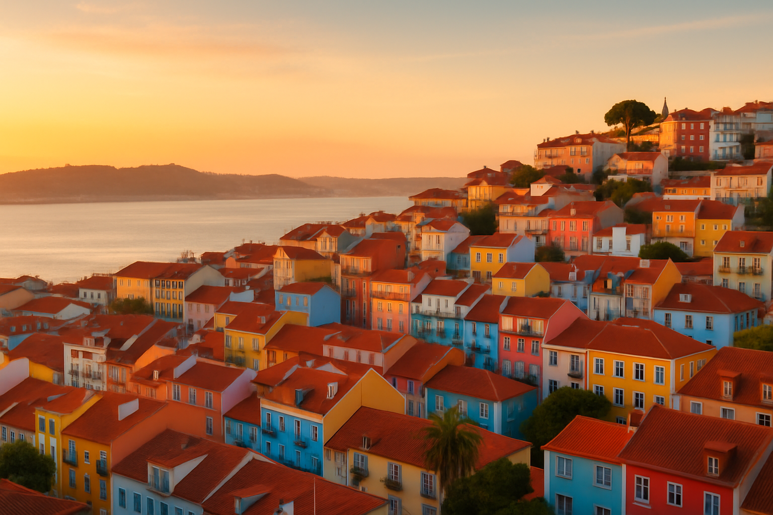 Panorama entrant sur Lisbonne, illustrant son charme unique pour les acheteurs immobiliers