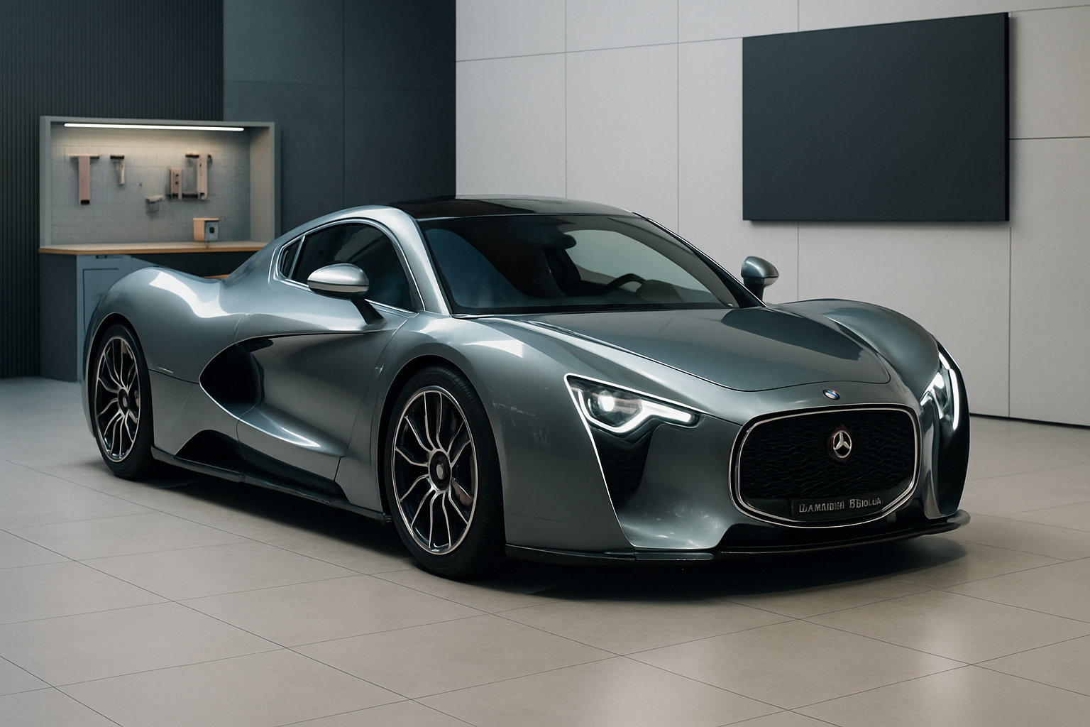 Visuel dynamique de la Hispano Suiza Carmen mettant en avant son design et luxe