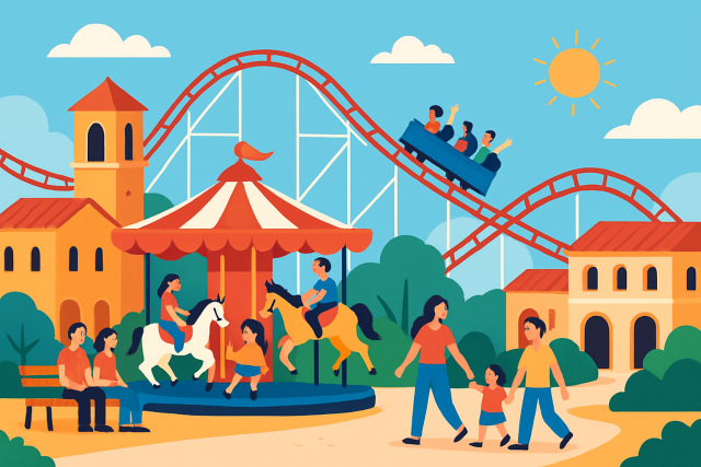 Parc d'attractions en Italie selon les régions populaires